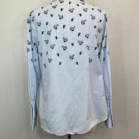 CAbi #5368 Whitney Floral Stripe Button Up Shirt Women's Size Medium - Picture 5 of 8